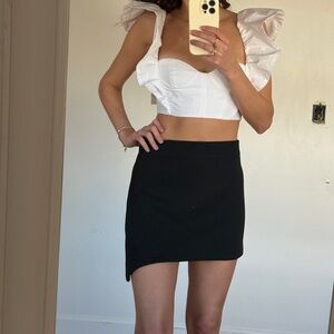 Size S / NWT / ZARA Black Asymmetrical Mini Skirt